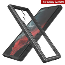 Cargar imagen en el visor de la galería, Punkcase S22 Ultra ravenger Case Protective Military Grade Multilayer Cover [Grey-Black] (Color in image: Black)
