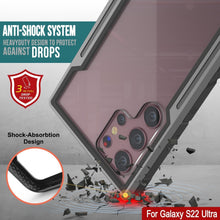 Cargar imagen en el visor de la galería, Punkcase S22 Ultra ravenger Case Protective Military Grade Multilayer Cover [Grey-Black] (Color in image: Rose-Gold)

