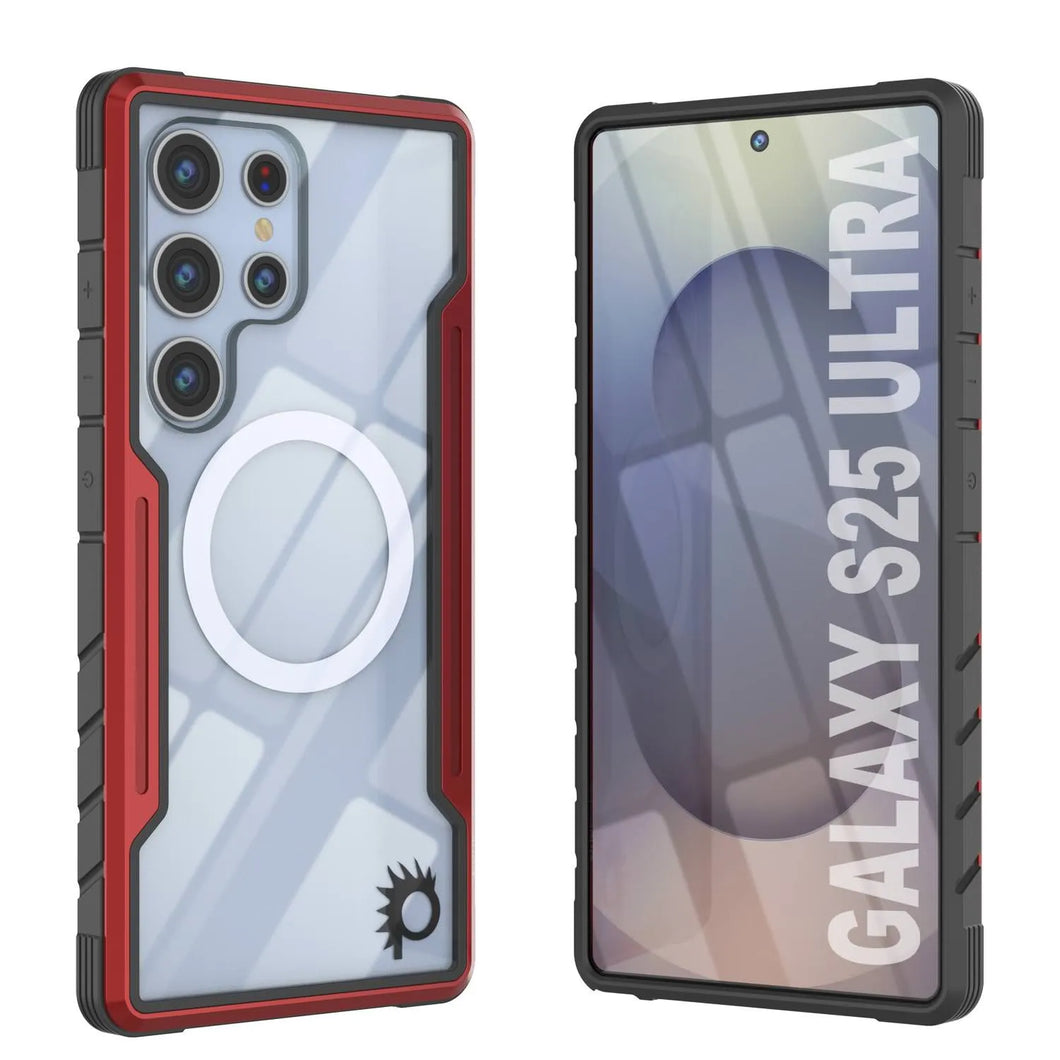 Punkcase S25 Ultra Armor Stealth Case Protective Military Grado Multicapa Cubierta [Rojo]