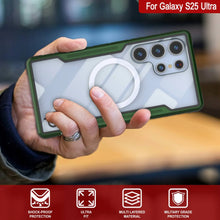 Cargar imagen en el visor de la galería, Punkcase S25 Ultra Armor Stealth Case Protective Military Grado Multicapa Cubierta [Dark Green]
