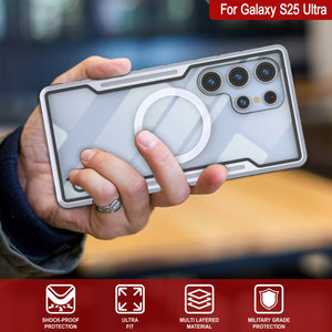 Punkcase S25 Ultra Armor Stealth Case Protective Military Grado Multicapa Cubierta [White]
