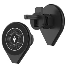 Cargar imagen en el visor de la galería, Cargador inalámbrico para automóvil Punkcase [Serie F8] universal, montaje de carga rápida de 15W para la rejilla de ventilación [Negro]

