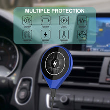 Cargar imagen en el visor de la galería, Cargador inalámbrico para automóvil Punkcase [Serie F8], cargador rápido universal de 15W para rejilla de ventilación [Azul].
