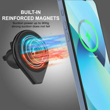 Cargar imagen en el visor de la galería, Cargador inalámbrico para automóvil Punkcase [Serie F8] universal, montaje de carga rápida de 15W para la rejilla de ventilación [Negro]
