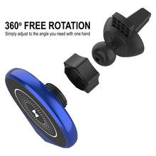 Cargar imagen en el visor de la galería, Cargador inalámbrico para automóvil Punkcase [Serie F8], cargador rápido universal de 15W para rejilla de ventilación [Azul].
