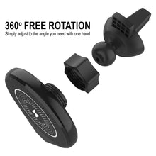 Cargar imagen en el visor de la galería, Cargador inalámbrico para automóvil Punkcase [Serie F8] universal, montaje de carga rápida de 15W para la rejilla de ventilación [Negro]
