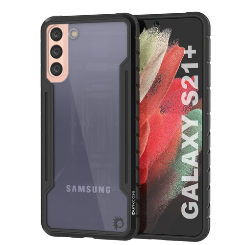 Punkcase S21+ Plus ravenger Case Protective Military Grade Multilayer Cover [Black] (Color in image: Black)