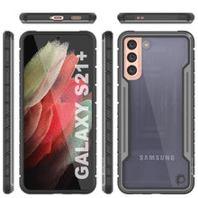 Cargar imagen en el visor de la galería, Punkcase S21+ Plus ravenger Case Protective Military Grade Multilayer Cover [Grey-Black] 
