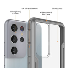 Load image into Gallery viewer, Punkcase S21 Ultra ravenger Case Protective Military Grade Multilayer Cover [Grey] (Color in image: Rose-Gold)
