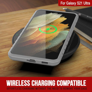 Punkcase S21 Ultra ravenger Case Protective Military Grade Multilayer Cover [Grey] (Color in image: Blue)