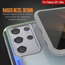 Cargar imagen en el visor de la galería, Punkcase S21 Ultra ravenger Case Protective Military Grade Multilayer Cover [Rainbow] (Color in image: Grey)
