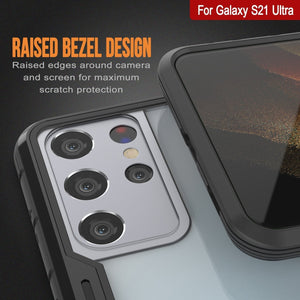 Punkcase S21 Ultra ravenger Case Protective Military Grade Multilayer Cover [Black] (Color in image: Rose-Gold)