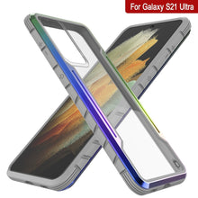 Cargar imagen en el visor de la galería, Punkcase S21 Ultra ravenger Case Protective Military Grade Multilayer Cover [Rainbow] (Color in image: Grey-Black)
