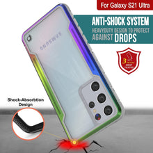 Cargar imagen en el visor de la galería, Punkcase S21 Ultra ravenger Case Protective Military Grade Multilayer Cover [Rainbow] (Color in image: Rose-Gold)
