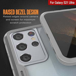Punkcase S21 Ultra ravenger Case Protective Military Grade Multilayer Cover [Grey] (Color in image: Black)