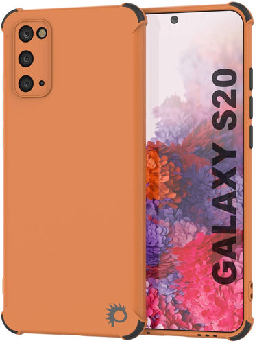 Punkcase Protective & Lightweight TPU Case [Sunshine Series] for Galaxy S20 [Orange] (Color in image: Orange)