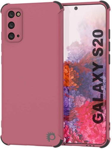 Punkcase Protective & Lightweight TPU Case [Sunshine Series] for Galaxy S20 [Rose] (Color in image: Rose)