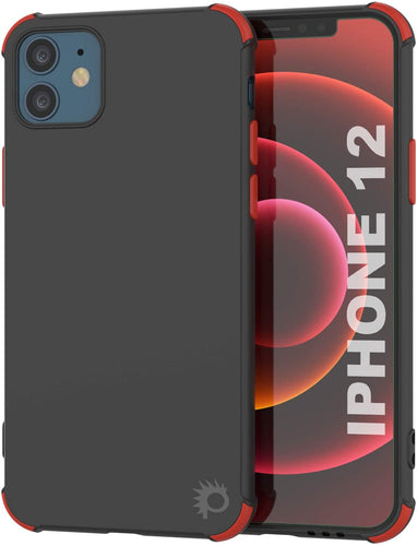 Punkcase Protective & Lightweight TPU Case [Sunshine Series] for iPhone 12 [Black] (Color in image: Black)