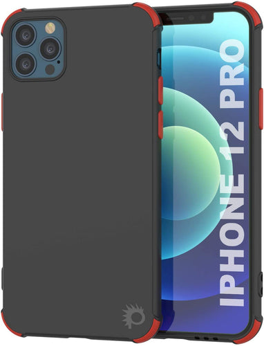 Punkcase Protective & Lightweight TPU Case [Sunshine Series] for iPhone 12 Pro [Black] (Color in image: Black)