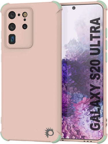 Punkcase Protective & Lightweight TPU Case [Sunshine Series] for Galaxy S20 Ultra [Pink] (Color in image: Pink)
