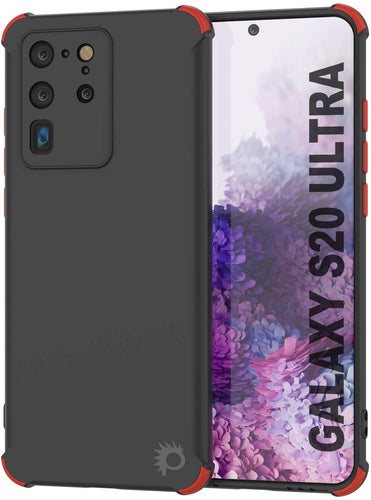 Punkcase Protective & Lightweight TPU Case [Sunshine Series] for Galaxy S20 Ultra [Black] (Color in image: Black)
