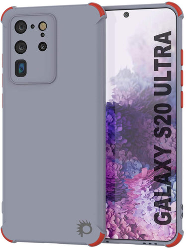 Punkcase Protective & Lightweight TPU Case [Sunshine Series] for Galaxy S20 Ultra [Grey] (Color in image: Grey)