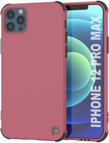 Punkcase Protective & Lightweight TPU Case [Sunshine Series] for iPhone 12 Pro Max [Rose] (Color in image: Rose)