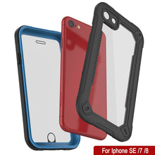 Cargar imagen en el visor de la galería, iPhone 7 Waterproof IP68 Case, Punkcase [Blue]  [Maximus Series] [Slim Fit] [IP68 Certified] [Shockresistant] Clear Armor Cover with Screen Protector | Ultimate Protection (Color in image: white)
