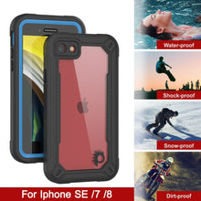 Cargar imagen en el visor de la galería, iPhone 7 Waterproof IP68 Case, Punkcase [Blue]  [Maximus Series] [Slim Fit] [IP68 Certified] [Shockresistant] Clear Armor Cover with Screen Protector | Ultimate Protection (Color in image: pink)
