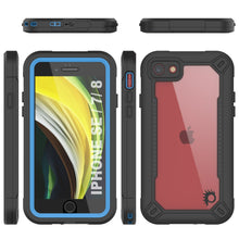 Cargar imagen en el visor de la galería, iPhone 7 Waterproof IP68 Case, Punkcase [Blue]  [Maximus Series] [Slim Fit] [IP68 Certified] [Shockresistant] Clear Armor Cover with Screen Protector | Ultimate Protection 
