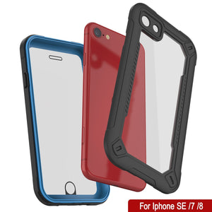 iPhone 8 Waterproof IP68 Case, Punkcase [Blue]  [Maximus Series] [Slim Fit] [IP68 Certified] [Shockresistant] Clear Armor Cover with Screen Protector | Ultimate Protection (Color in image: white)
