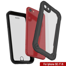 Cargar imagen en el visor de la galería, iPhone SE (4.7&quot;) Waterproof IP68 Case, Punkcase [Black]  [Maximus Series] [Slim Fit] [IP68 Certified] [Shockresistant] Clear Armor Cover with Screen Protector | Ultimate Protection (Color in image: pink)
