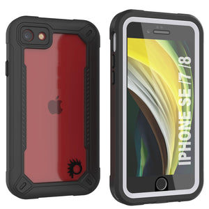 iPhone SE (4.7") Waterproof IP68 Case, Punkcase [white]  [Maximus Series] [Slim Fit] [IP68 Certified] [Shockresistant] Clear Armor Cover with Screen Protector | Ultimate Protection (Color in image: white)