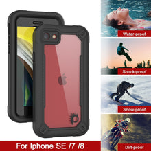 Cargar imagen en el visor de la galería, iPhone SE (4.7&quot;) Waterproof IP68 Case, Punkcase [Black]  [Maximus Series] [Slim Fit] [IP68 Certified] [Shockresistant] Clear Armor Cover with Screen Protector | Ultimate Protection (Color in image: green)
