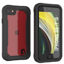 Cargar imagen en el visor de la galería, iPhone SE (4.7&quot;) Waterproof IP68 Case, Punkcase [Black]  [Maximus Series] [Slim Fit] [IP68 Certified] [Shockresistant] Clear Armor Cover with Screen Protector | Ultimate Protection (Color in image: black)
