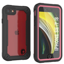 Cargar imagen en el visor de la galería, iPhone SE (4.7&quot;) Waterproof IP68 Case, Punkcase [pink]  [Maximus Series] [Slim Fit] [IP68 Certified] [Shockresistant] Clear Armor Cover with Screen Protector | Ultimate Protection (Color in image: pink)
