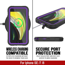 Cargar imagen en el visor de la galería, iPhone SE (4.7&quot;) Waterproof IP68 Case, Punkcase [Purple]  [Maximus Series] [Slim Fit] [IP68 Certified] [Shockresistant] Clear Armor Cover with Screen Protector | Ultimate Protection (Color in image: black)
