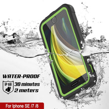 Cargar imagen en el visor de la galería, iPhone SE (4.7&quot;) Waterproof IP68 Case, Punkcase [Green]  [Maximus Series] [Slim Fit] [IP68 Certified] [Shockresistant] Clear Armor Cover with Screen Protector | Ultimate Protection (Color in image: purple)
