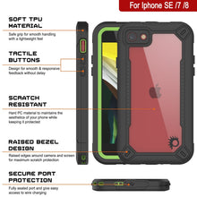 Cargar imagen en el visor de la galería, iPhone SE (4.7&quot;) Waterproof IP68 Case, Punkcase [Green]  [Maximus Series] [Slim Fit] [IP68 Certified] [Shockresistant] Clear Armor Cover with Screen Protector | Ultimate Protection (Color in image: blue)
