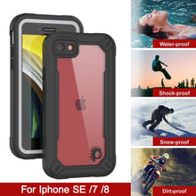 Cargar imagen en el visor de la galería, iPhone SE (4.7&quot;) Waterproof IP68 Case, Punkcase [white]  [Maximus Series] [Slim Fit] [IP68 Certified] [Shockresistant] Clear Armor Cover with Screen Protector | Ultimate Protection (Color in image: green)
