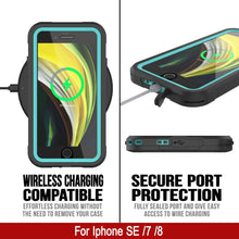 Cargar imagen en el visor de la galería, iPhone SE (4.7&quot;) Waterproof IP68 Case, Punkcase [teal]  [Maximus Series] [Slim Fit] [IP68 Certified] [Shockresistant] Clear Armor Cover with Screen Protector | Ultimate Protection (Color in image: green)
