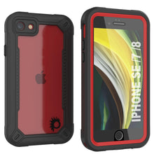 Cargar imagen en el visor de la galería, iPhone SE (4.7&quot;) Waterproof IP68 Case, Punkcase [red]  [Maximus Series] [Slim Fit] [IP68 Certified] [Shockresistant] Clear Armor Cover with Screen Protector | Ultimate Protection (Color in image: red)
