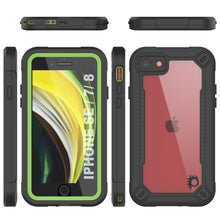 Cargar imagen en el visor de la galería, iPhone SE (4.7&quot;) Waterproof IP68 Case, Punkcase [Green]  [Maximus Series] [Slim Fit] [IP68 Certified] [Shockresistant] Clear Armor Cover with Screen Protector | Ultimate Protection 
