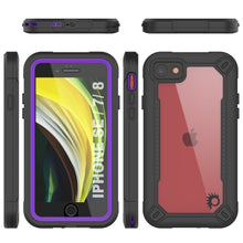 Cargar imagen en el visor de la galería, iPhone SE (4.7&quot;) Waterproof IP68 Case, Punkcase [Purple]  [Maximus Series] [Slim Fit] [IP68 Certified] [Shockresistant] Clear Armor Cover with Screen Protector | Ultimate Protection 
