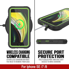 Cargar imagen en el visor de la galería, iPhone SE (4.7&quot;) Waterproof IP68 Case, Punkcase [Green]  [Maximus Series] [Slim Fit] [IP68 Certified] [Shockresistant] Clear Armor Cover with Screen Protector | Ultimate Protection (Color in image: red)
