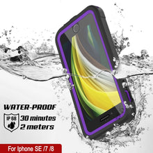 Cargar imagen en el visor de la galería, iPhone SE (4.7&quot;) Waterproof IP68 Case, Punkcase [Purple]  [Maximus Series] [Slim Fit] [IP68 Certified] [Shockresistant] Clear Armor Cover with Screen Protector | Ultimate Protection (Color in image: white)
