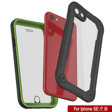 Cargar imagen en el visor de la galería, iPhone SE (4.7&quot;) Waterproof IP68 Case, Punkcase [Green]  [Maximus Series] [Slim Fit] [IP68 Certified] [Shockresistant] Clear Armor Cover with Screen Protector | Ultimate Protection (Color in image: pink)
