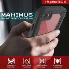 Cargar imagen en el visor de la galería, iPhone SE (4.7&quot;) Waterproof IP68 Case, Punkcase [Purple]  [Maximus Series] [Slim Fit] [IP68 Certified] [Shockresistant] Clear Armor Cover with Screen Protector | Ultimate Protection (Color in image: green)
