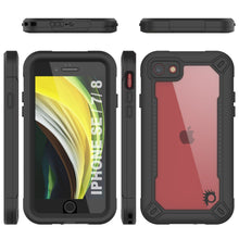 Cargar imagen en el visor de la galería, iPhone SE (4.7&quot;) Waterproof IP68 Case, Punkcase [Black]  [Maximus Series] [Slim Fit] [IP68 Certified] [Shockresistant] Clear Armor Cover with Screen Protector | Ultimate Protection 

