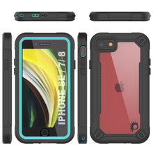 Cargar imagen en el visor de la galería, iPhone SE (4.7&quot;) Waterproof IP68 Case, Punkcase [teal]  [Maximus Series] [Slim Fit] [IP68 Certified] [Shockresistant] Clear Armor Cover with Screen Protector | Ultimate Protection 
